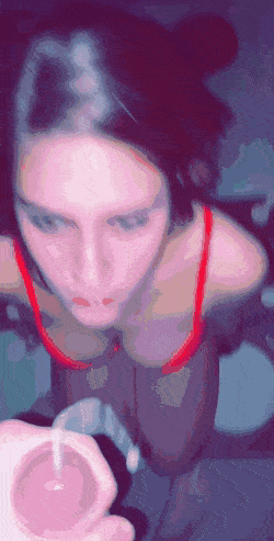 Gif - Lowkeymegs Facial Cumshot
